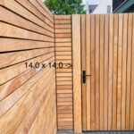 Gate post 14.0 x 14.0 cm Ipe wood