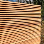 IPE hardwood fence modern slats- 4x4 bars