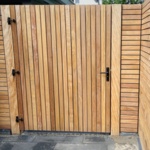 Ipe modern garden gate matching your fence